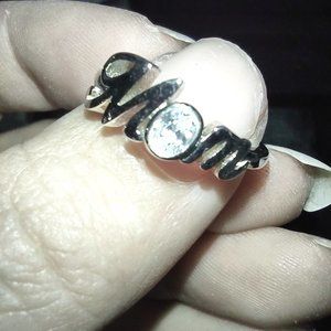 Sterling Silver CZ "Mom" Ring